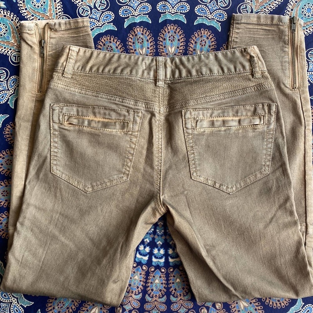 Free People Moto Distressed Denim Skinny Jean - 27